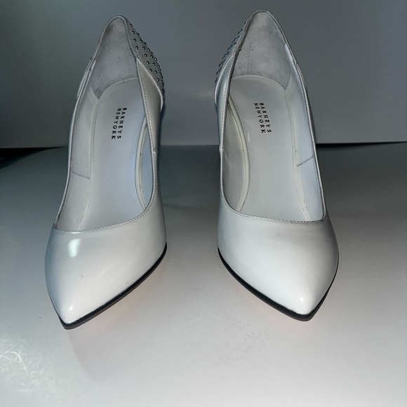 Barney’s New York White Leather Pumps, size 37.5 - Picture 3 of 6